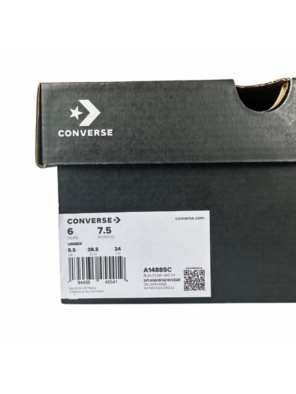 ✨Converse Run Star Hike Sz 6 Men's shoes Cross Stitch Roses Sneakers A14885C New - Picture 8 of 9